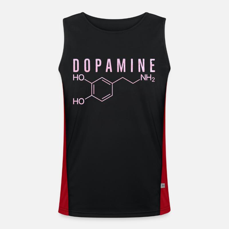 Dopamine molecule - Men's Functional Contrast Tank Top  - black/red