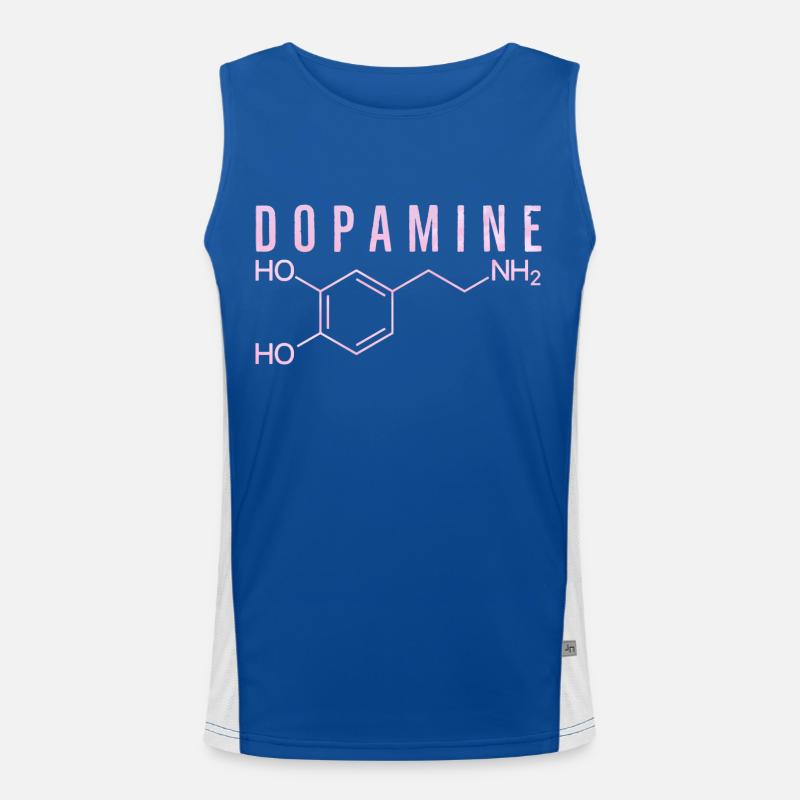 Dopamine molecule Men's Functional Contrast Tank Top 