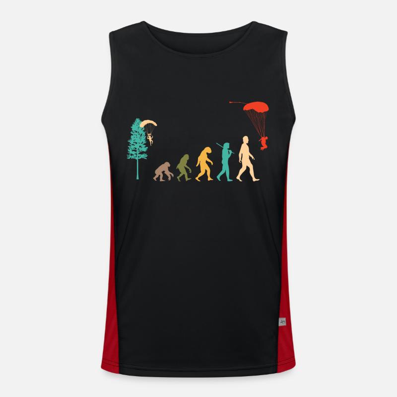 Skydive Evolution: Skydiver Design Men's Functional Contrast Tank Top 