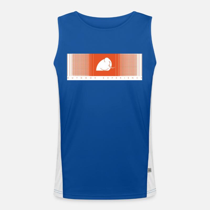 mamood verlauf karo muster orange Funktionelles Kontrast-Tank Top für Männer 