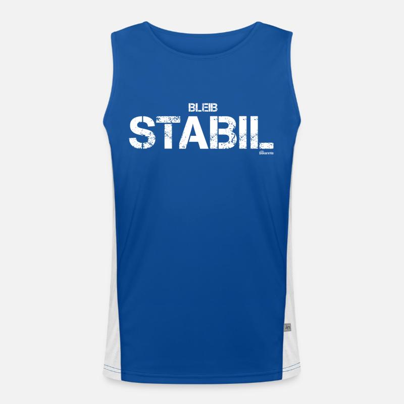 Bleib Stabil (weiß) Funktionelles Kontrast-Tank Top für Männer 