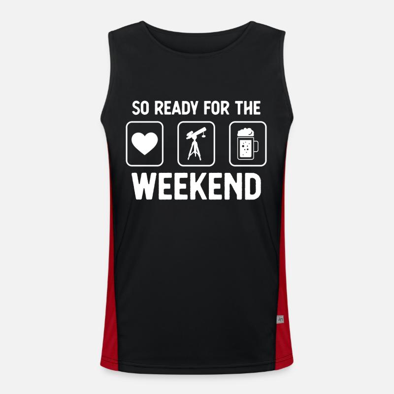 So ready for the weekend - Beer - Astronomy - Men's Functional Contrast Tank Top 