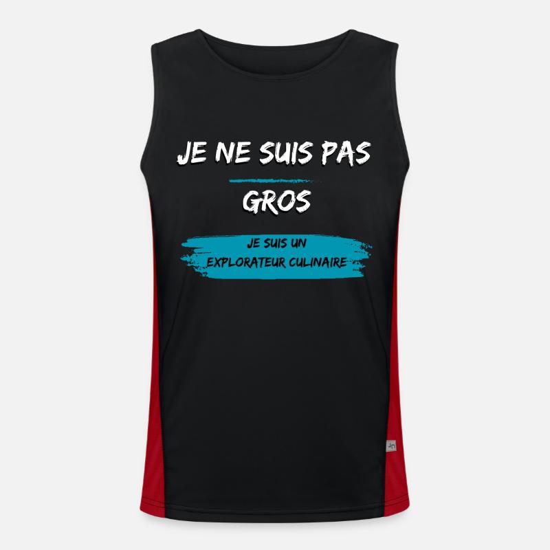 Je ne suis pas Gros Débardeur respirant contrasté Homme 