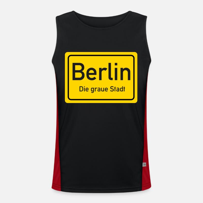Panneau toponymique Berlin Allemagne Débardeur respirant contrasté Homme 