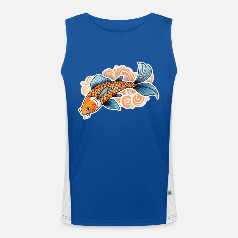 Koi Carp - Japanese Fish Men's Functional Contrast Tank Top 