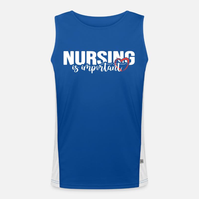 Nurse Intensive Care Nurse Nursing Pool Men's Functional Contrast Tank Top 