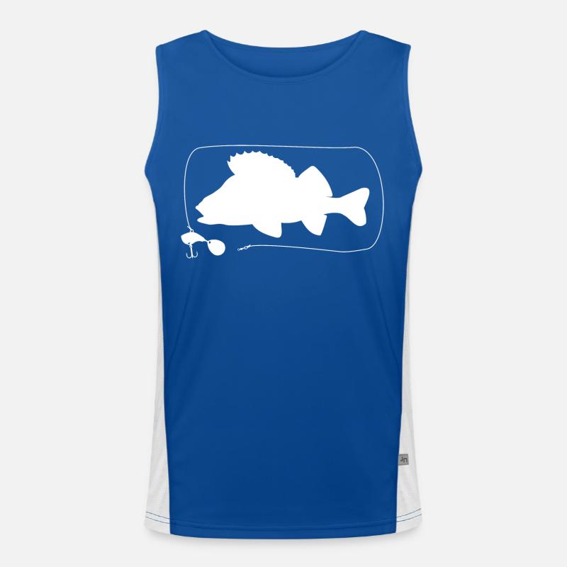 Barsch mit Jigspinner Funktionelles Kontrast-Tank Top für Männer 