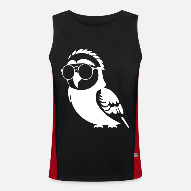 Lustiger Vogel mit Sonnenbrille Cool Bourke's Parak Funktionelles Kontrast-Tank Top für Männer 