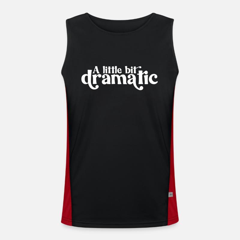 A little bit dramatic - Men's Functional Contrast Tank Top  - black/red