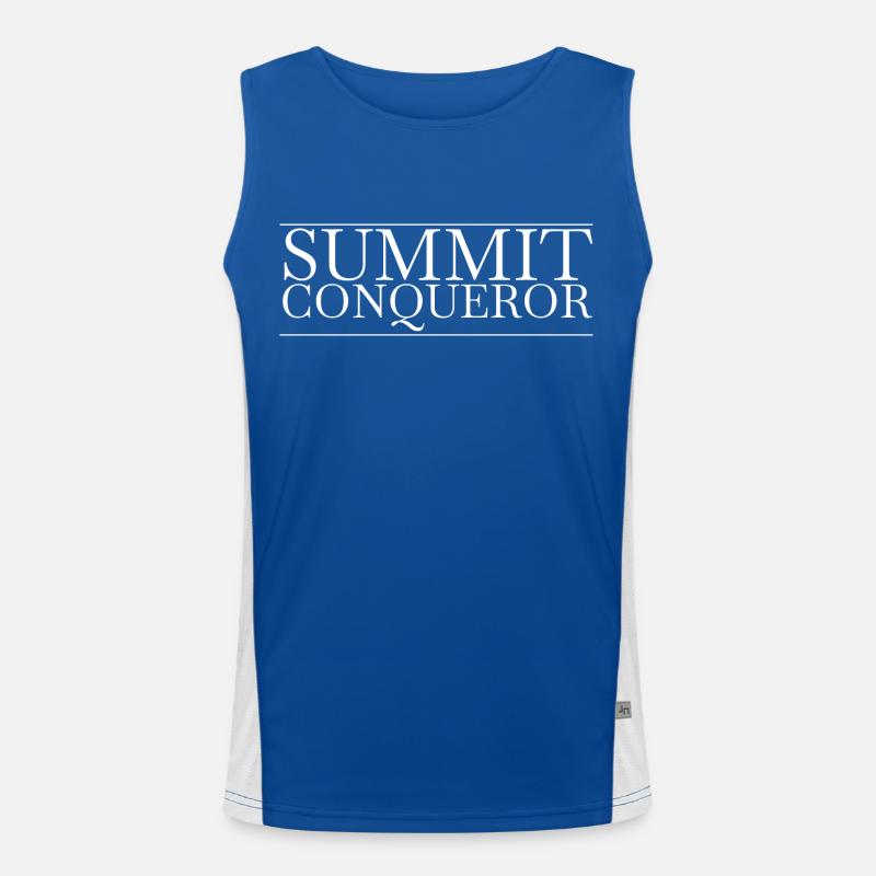 gift idea cool mountain peaks victorious moments Funktionelles Kontrast-Tank Top für Männer 
