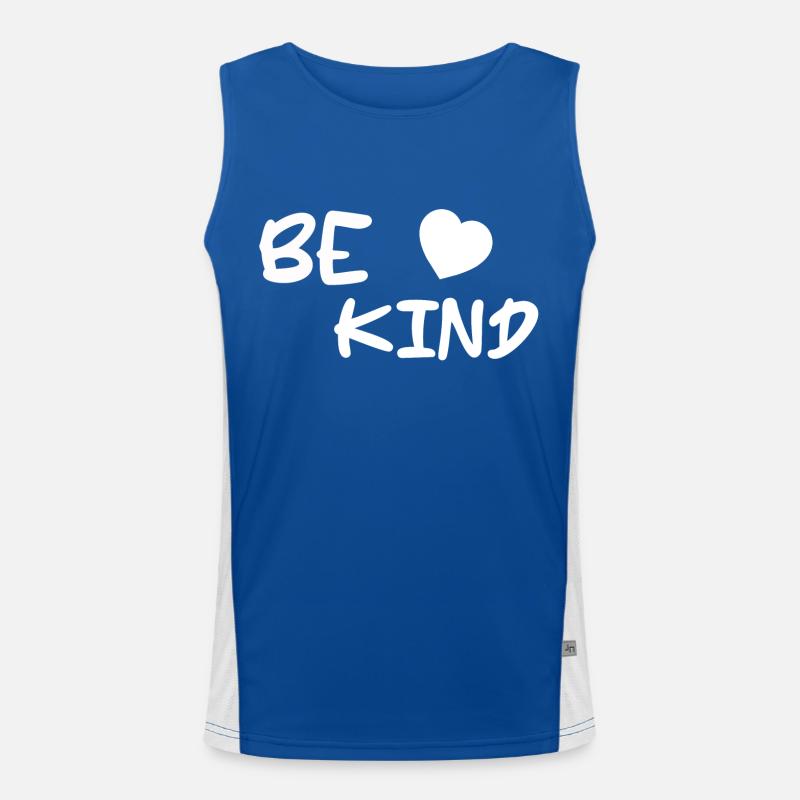Lettrage Be Kind Débardeur respirant contrasté Homme 