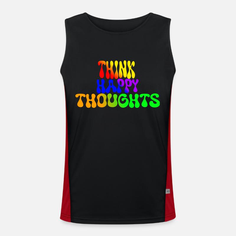 Think Happy Thoughts Men's Functional Contrast Tank Top 