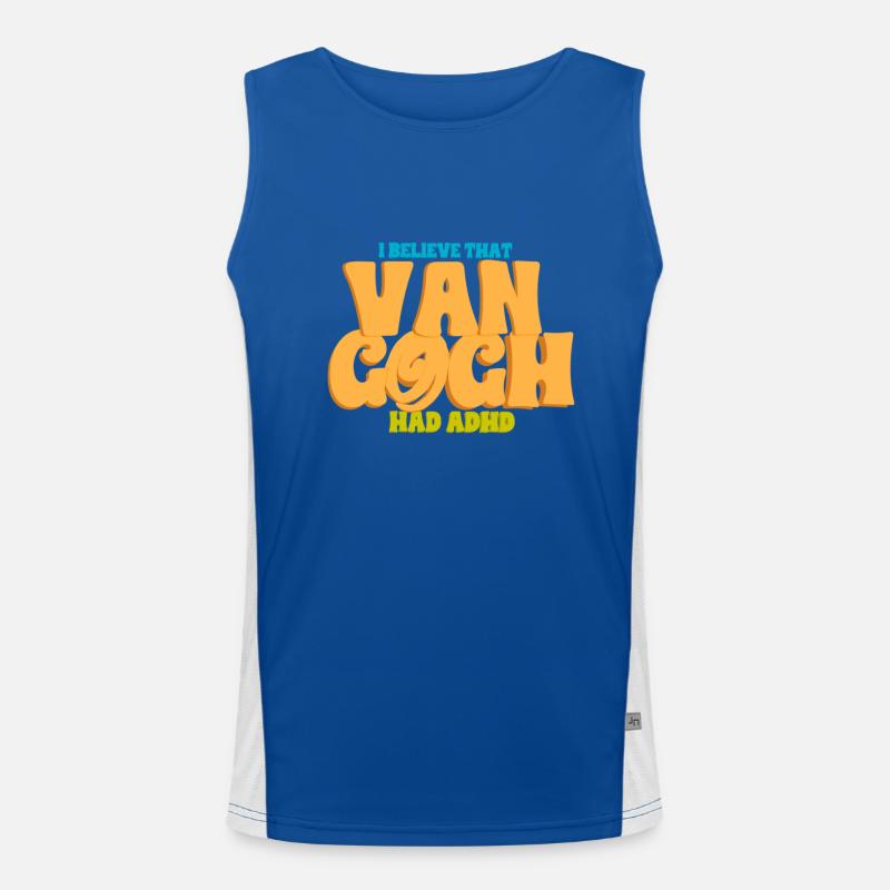 ADHS Van Gogh Funktionelles Kontrast-Tank Top für Männer 