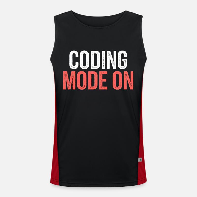 Coding Mode On 10 Funktionelles Kontrast-Tank Top für Männer 