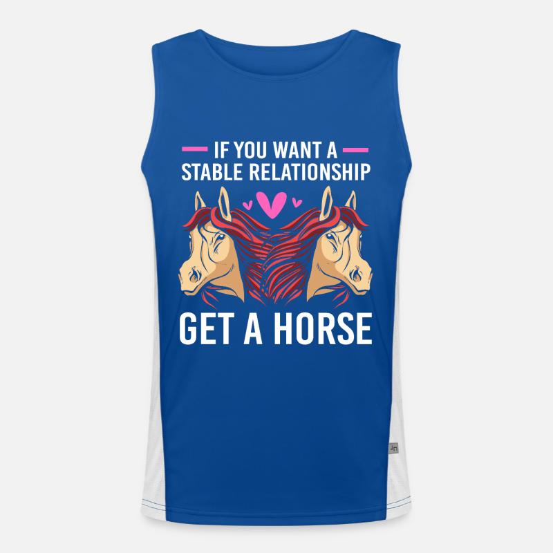 Horse racing Men's Functional Contrast Tank Top 