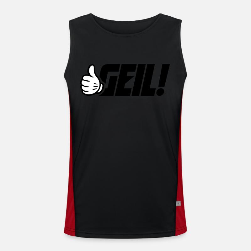 Geil Spruch Funktionelles Kontrast-Tank Top für Männer 