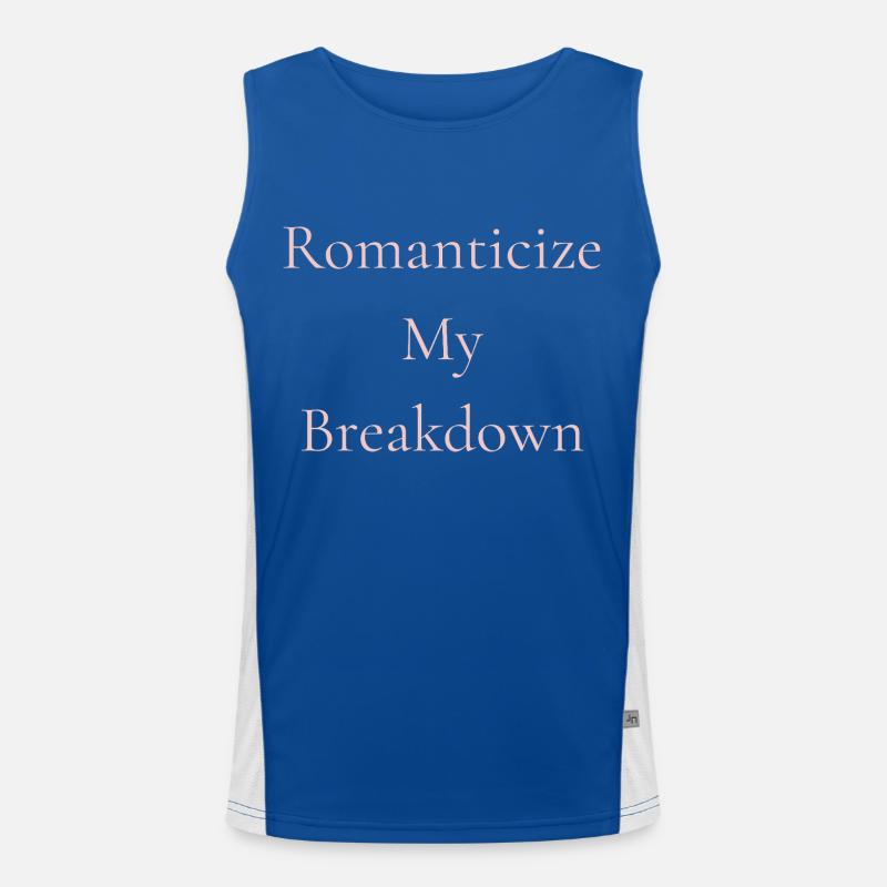 Romanticize My Breakdown Tee – Soft Girl Sad Men's Functional Contrast Tank Top 