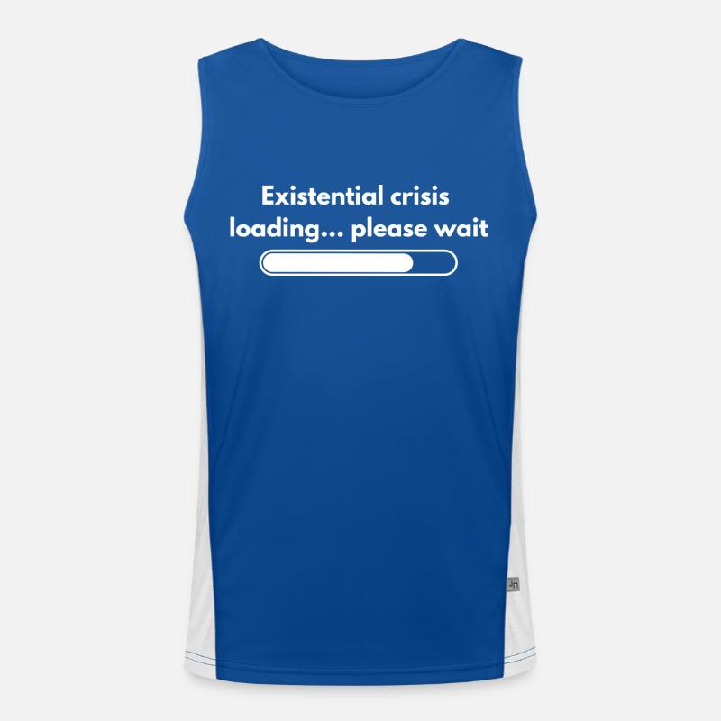 Existential Crisis Loading Please Wait Shirt Men's Functional Contrast Tank Top 