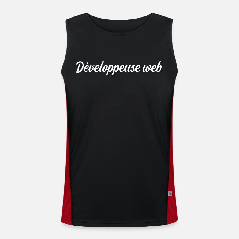 Web Developer - Men's Functional Contrast Tank Top  - black/red