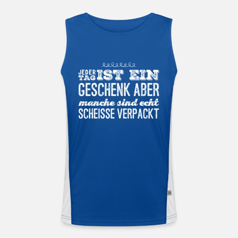 lustiger Spruch Funktionelles Kontrast-Tank Top für Männer 