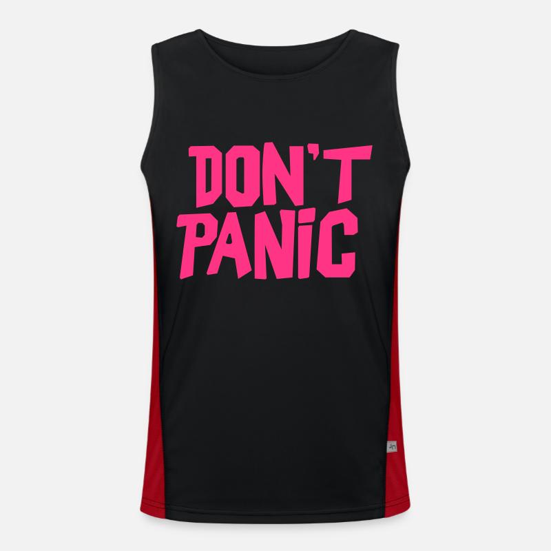 dont 'panic - Men's Functional Contrast Tank Top  - black/red