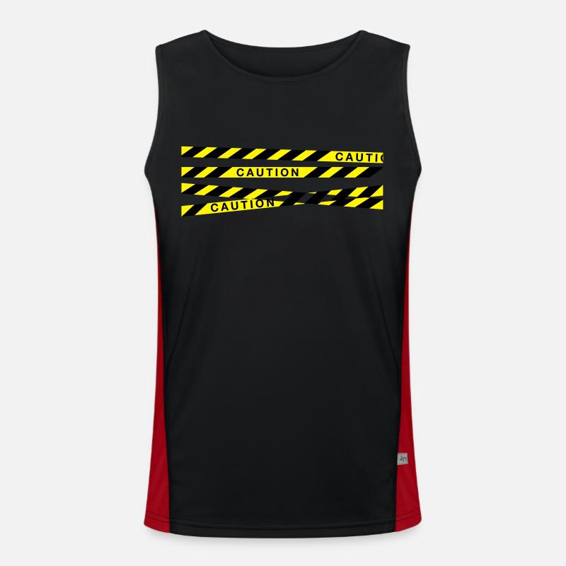 caution_f2 Men's Functional Contrast Tank Top 