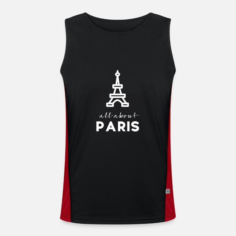 Paris Funktionelles Kontrast-Tank Top für Männer 