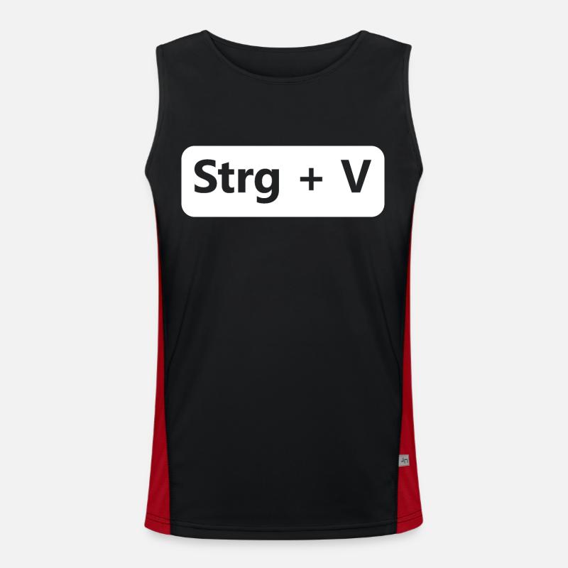 Ctrl C Ctrl V tshirt Funny partner look shirt Men's Functional Contrast Tank Top 