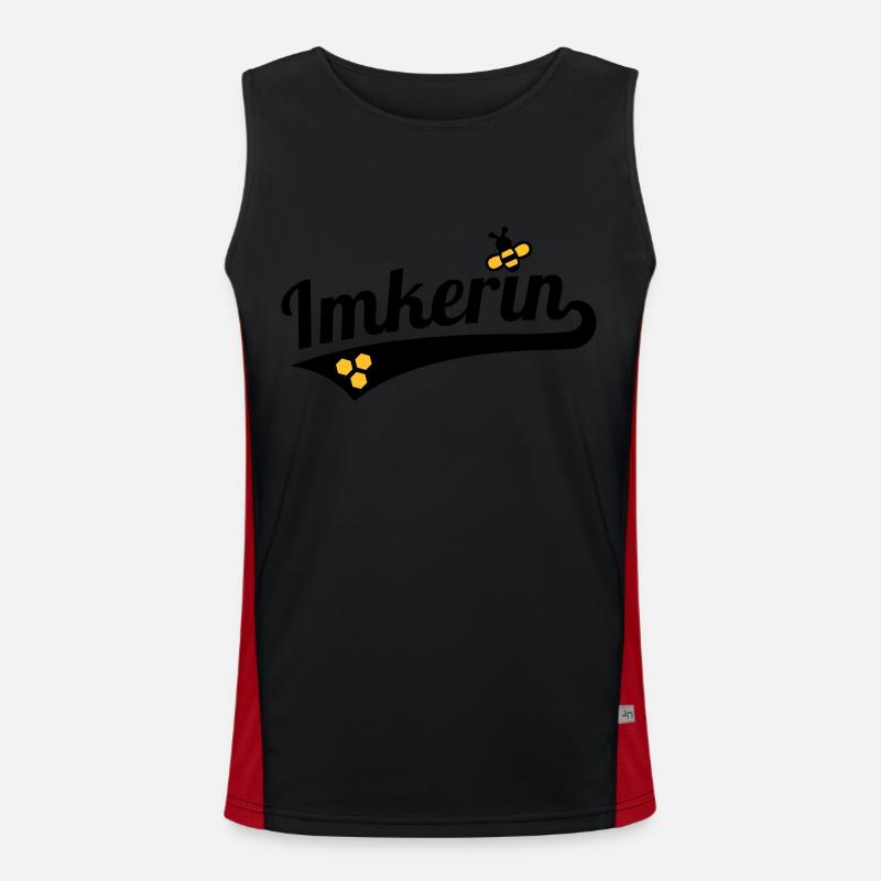Imkerin Funktionelles Kontrast-Tank Top für Männer 