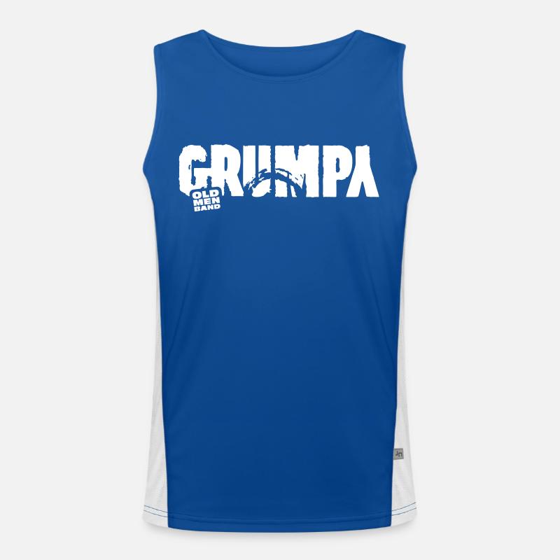 GRUMPY white Funktionelles Kontrast-Tank Top für Männer 