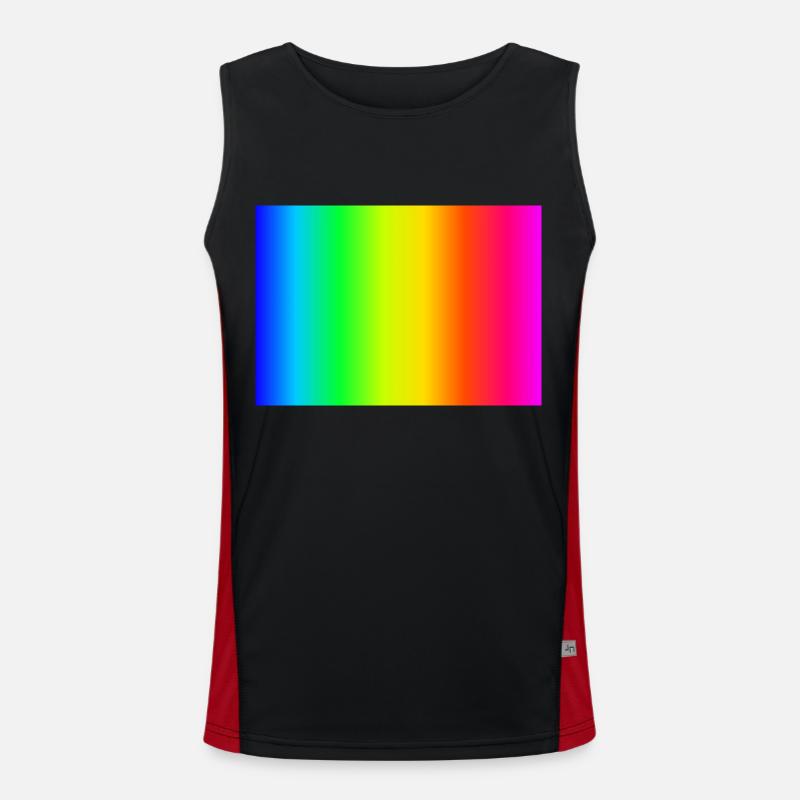 Farbverlauf Muster Pattern in verschiedenen Farben Funktionelles Kontrast-Tank Top für Männer 