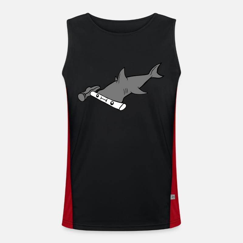 Requin-marteau Requin Visage Débardeur respirant contrasté Homme 