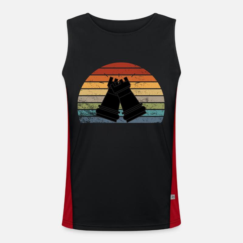 Chess Saying Gift Checkmate Queens Gambit Débardeur respirant contrasté Homme 