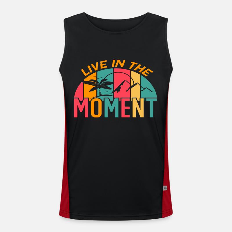 Vivez l’instant présent Débardeur respirant contrasté Homme 