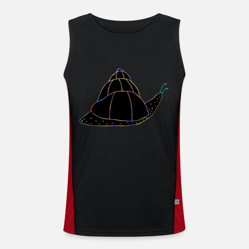 Schnecke Funktionelles Kontrast-Tank Top für Männer 