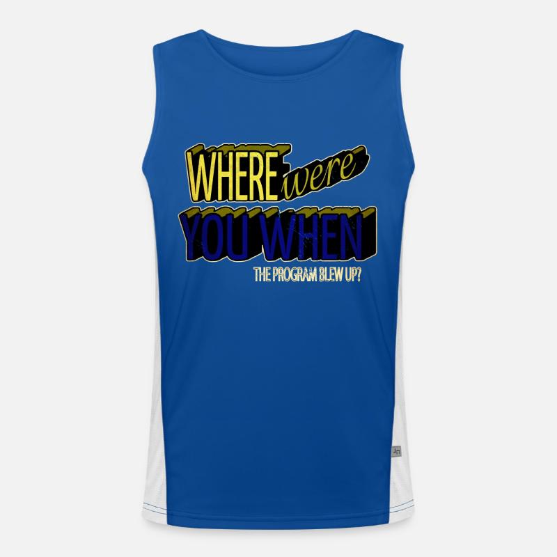 quote bday computer science Men's Functional Contrast Tank Top 