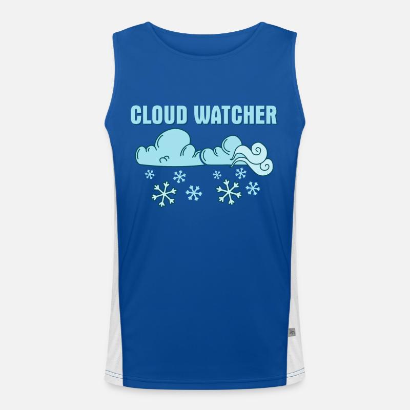 Cloud Watcher Meteorologist Storm Men's Functional Contrast Tank Top 