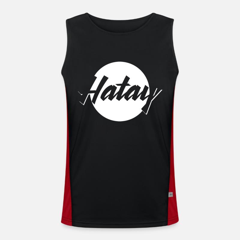 Hatay - Men's Functional Contrast Tank Top - black/red