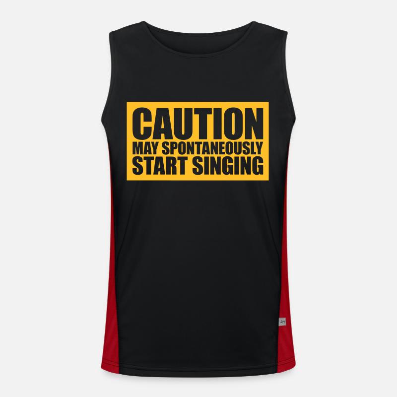 may spontaneously start singing Men's Functional Contrast Tank Top 