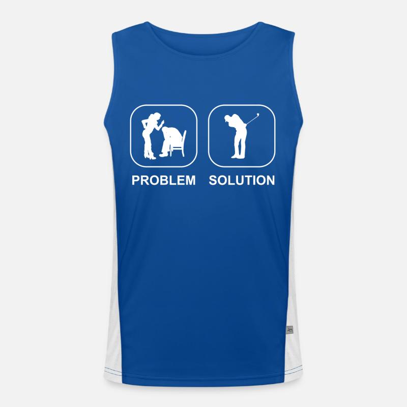 Golf Spruch Golfball Golfspielerin Golfschläger Funktionelles Kontrast-Tank Top für Männer 
