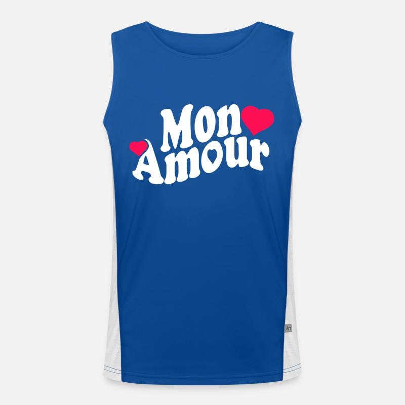 Mon amour, saint valentin, Débardeur respirant contrasté Homme 