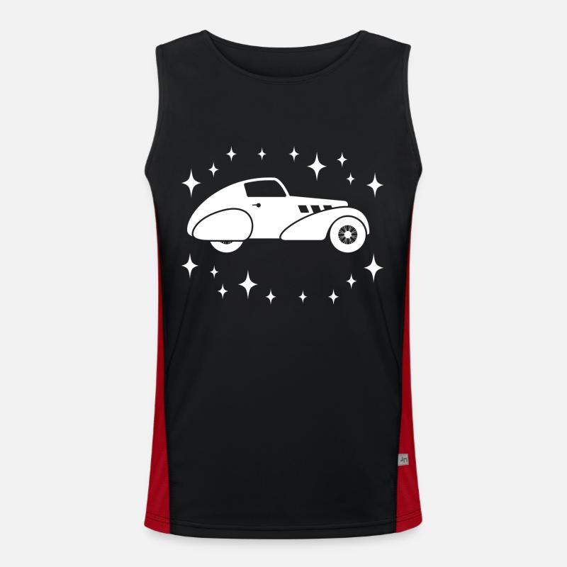 Oldtimer - Auto Nostalgisch Vehicles - Men's Functional Contrast Tank Top - black/red