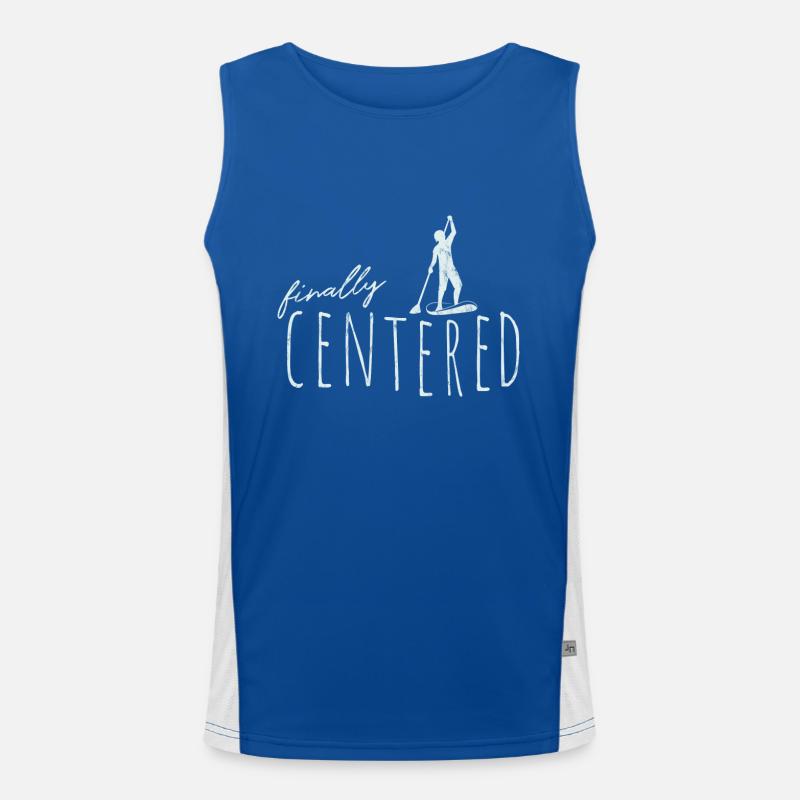 Finally Centered Yoga SUP Surfer Stand Up Paddling Men's Functional Contrast Tank Top 