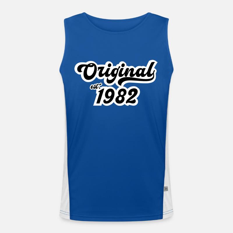 1982 Geburtstag Funktionelles Kontrast-Tank Top für Männer 