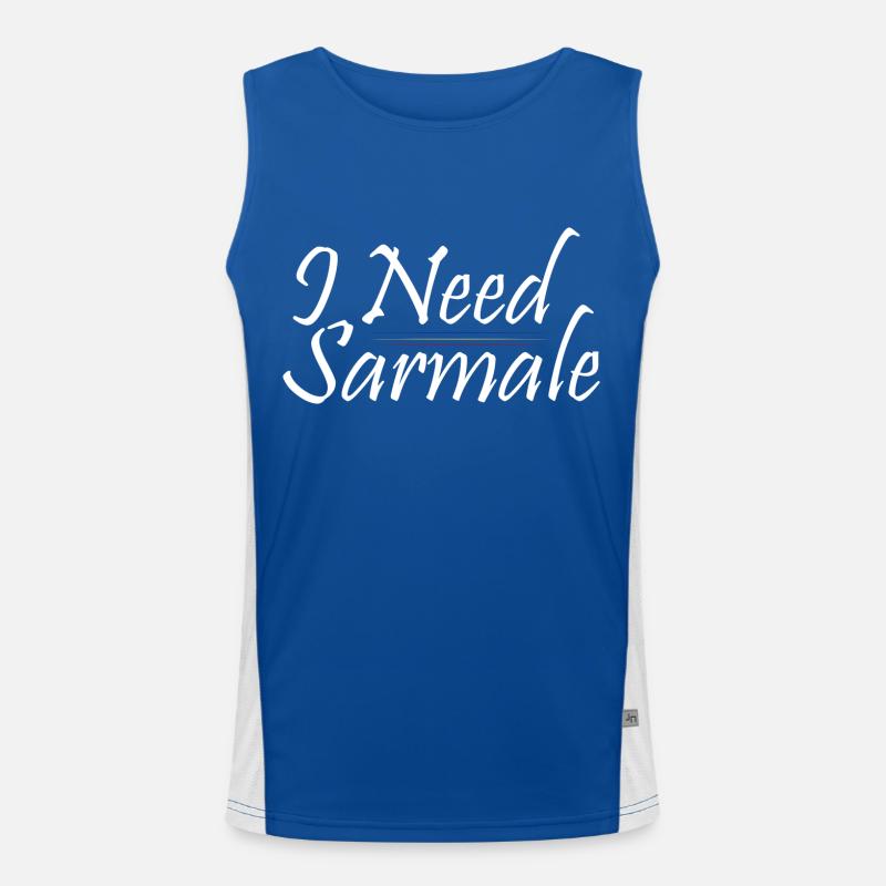 I Need Sarmale Romania Pride Proud Romanian Men's Functional Contrast Tank Top 