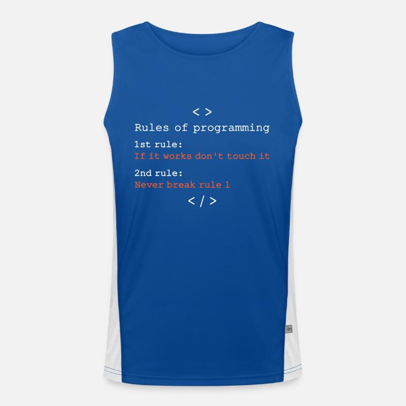 Rules of programming Men's Functional Contrast Tank Top 