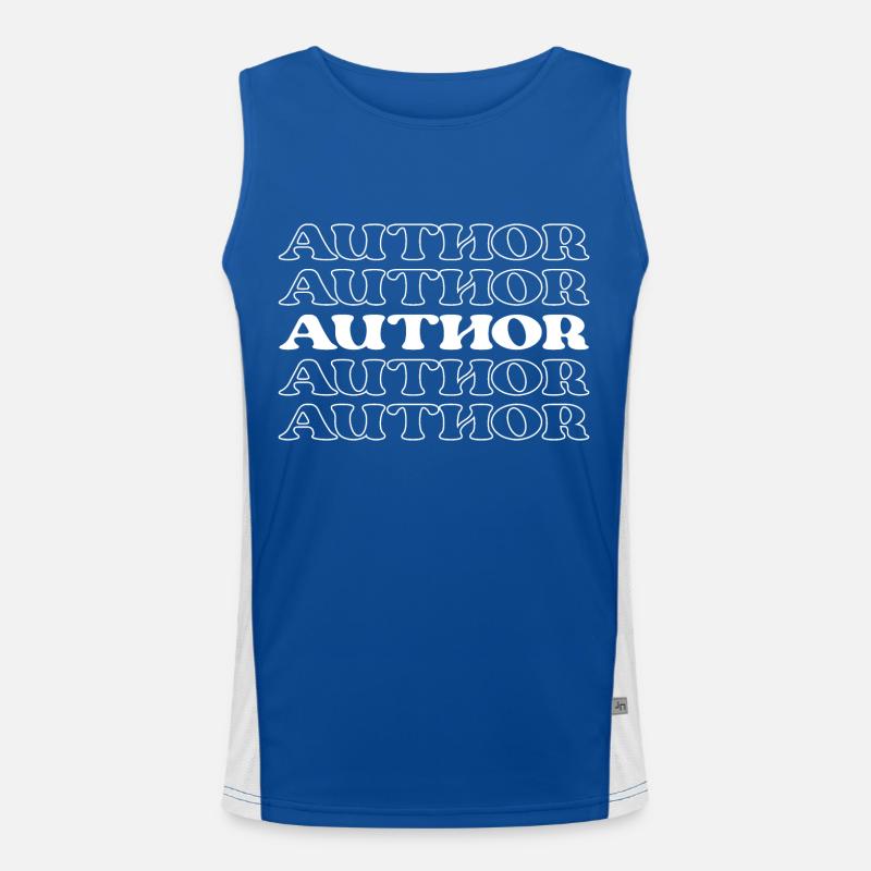 Author Writer Author Scribe Wordsmith Novelist Men's Functional Contrast Tank Top 