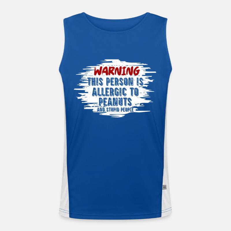 This Person Is Allergic To Peanuts Nut Allergic A Men's Functional Contrast Tank Top 
