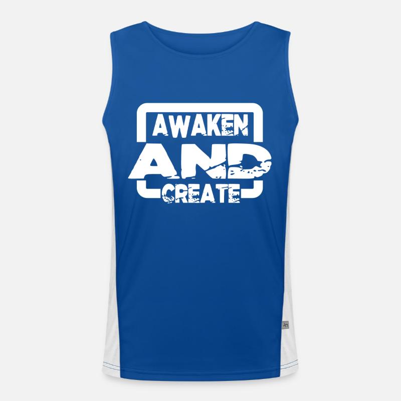 self-realization geek awareness joke breakthrough Men's Functional Contrast Tank Top 