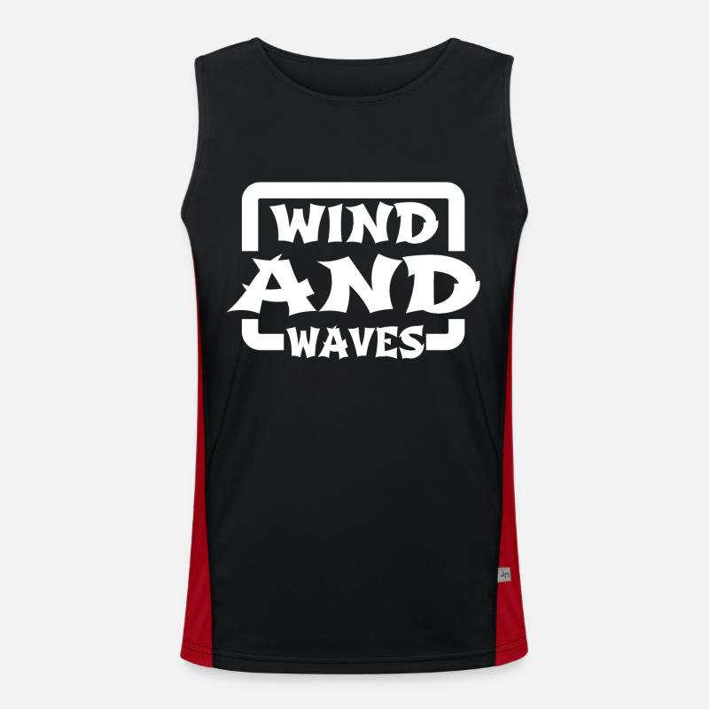 Windsurfing Present Windsurfing Tricks - Men's Functional Contrast Tank Top - black/red